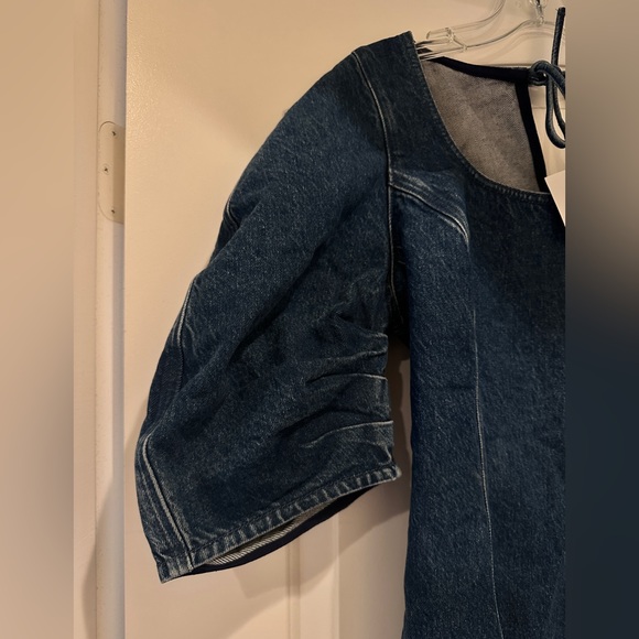 &otherstories Puff Sleeve Denim Mini Dress - Picture 6 of 9